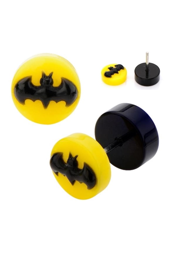 Officially Licensed Yellow and Black Batman Cheater Plug Set