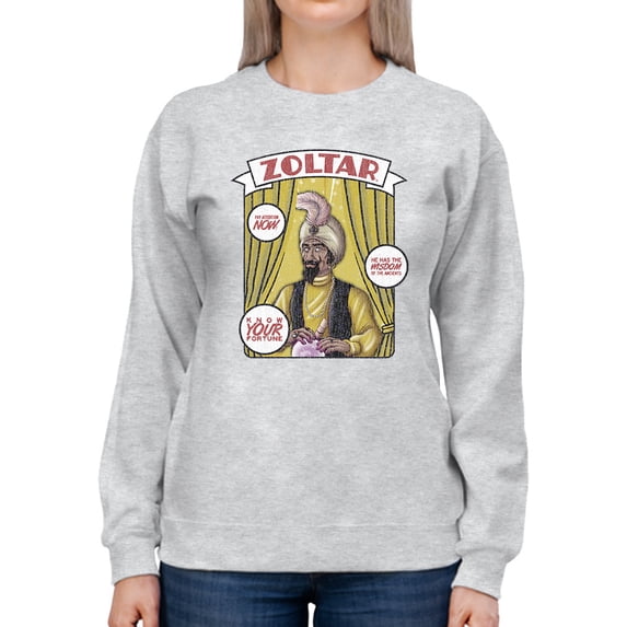 Officially Licensed Zoltar Fortune Teller Graphic Women's Sweatshirt