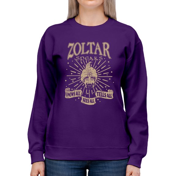 Officially Licensed Zoltar Knows All, Sees All, Tells All Women's Sweatshirt