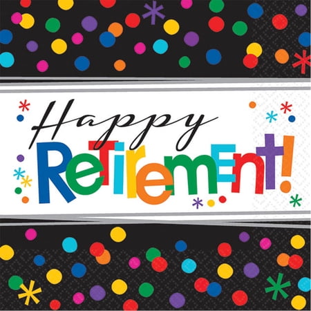 Officially Retired Beverage Napkins (16 Count) - Party Supplies