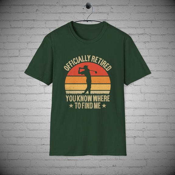 Officially Retired Golf Lovers T-Shirt, Golfers tee, Retirement Gift