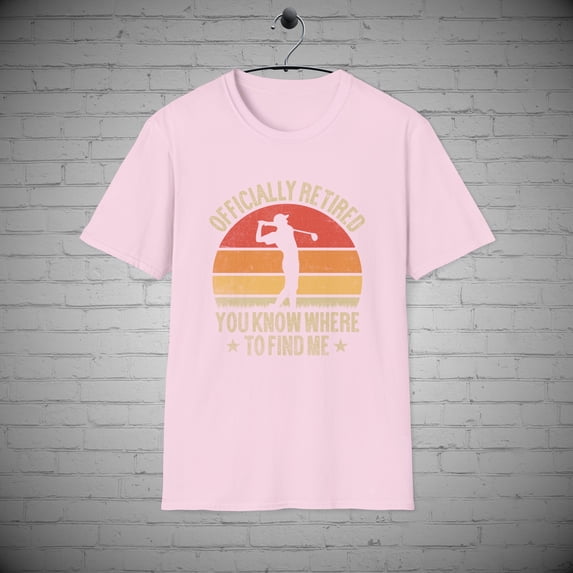 Officially Retired Golf Lovers T-Shirt, Golfers tee, Retirement Gift
