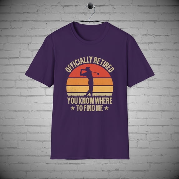 Officially Retired Golf Lovers T-Shirt, Golfers tee, Retirement Gift
