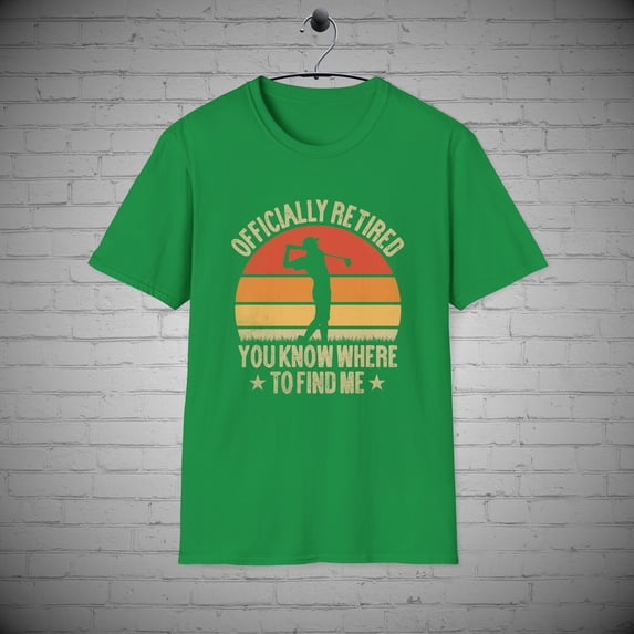 Officially Retired Golf Lovers T-Shirt, Golfers tee, Retirement Gift