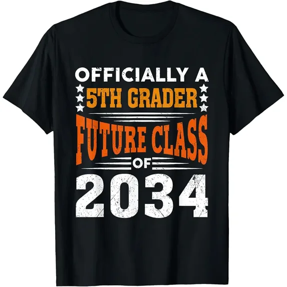 Officially a 5th Grader Future Class 2034 First Day Grade 5 T-Shirt