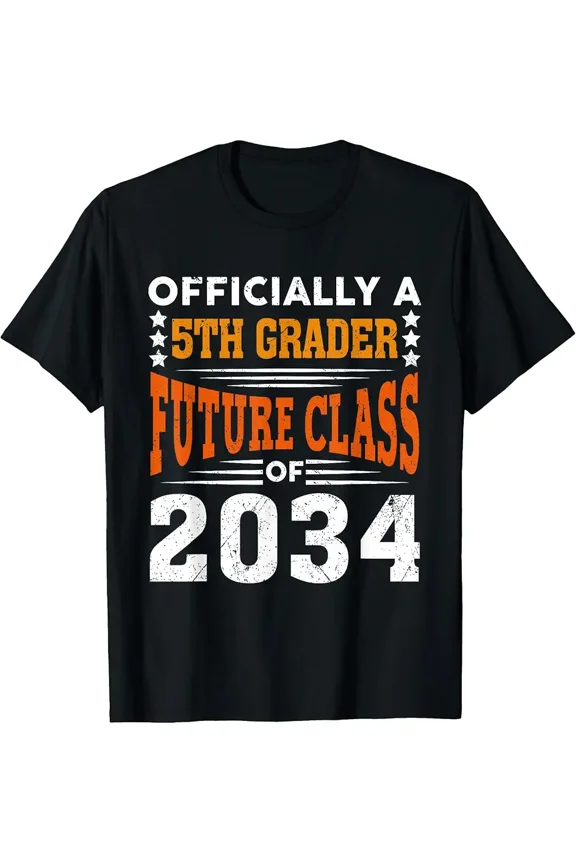 Officially a 5th Grader Future Class 2034 First Day Grade 5 T-Shirt