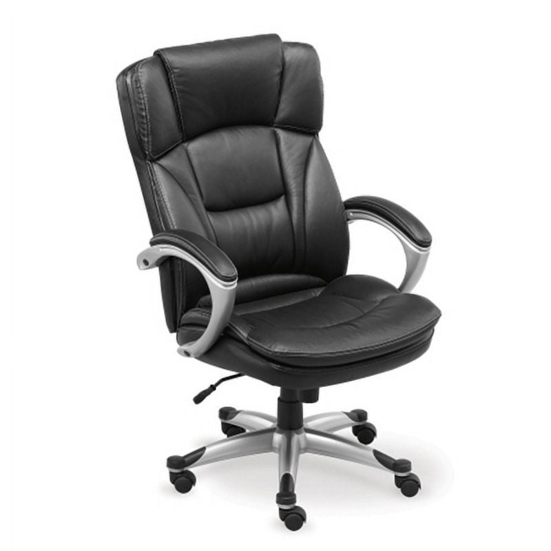 Officient Omega Faux Leather Executive Chair Black Pure Faux Leather
