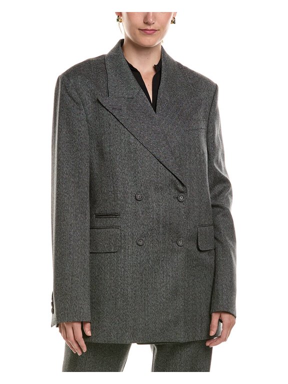 Officine Gnrale womens Arca Wool Jacket, 40, Gray