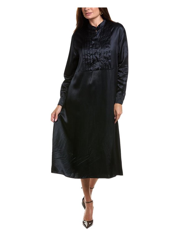 Officine Générale womens Officine Generale Esmee Satin Dress, s, Blue