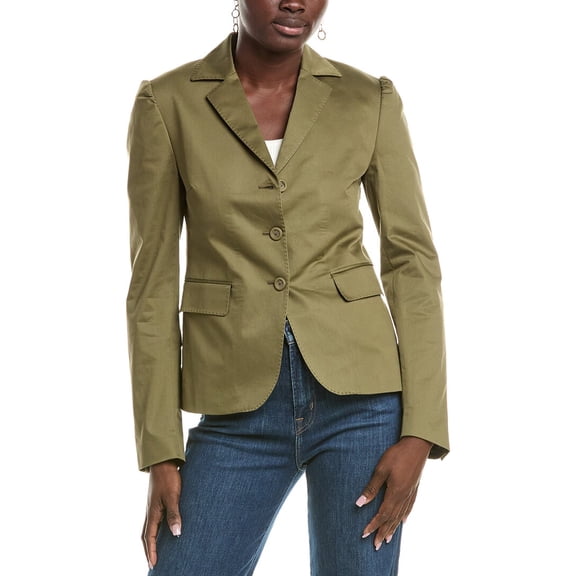 Officine Générale womens Officine Generale Nikita Satin Jacket, 36, Green