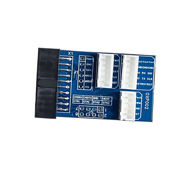 Offline Downloader Programmer Adapter Board, Blue PCB Board for Offline Programming and Debug 48.6 x 30mm for Repair Stations