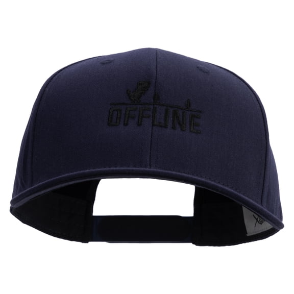 Offline Game Embroidered Solid Cotton Twill Pro Style Cap - Navy OSFM