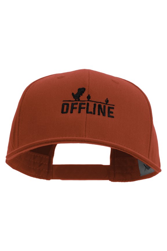 Offline Game Embroidered Solid Cotton Twill Pro Style Cap - Red OSFM