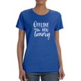 thumbnail image 1 of "Offline Is The New Luxury" Medium font White Quote Women Royal Blue T-Shirt, Female Medium, 1 of 4