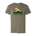 thumbnail image 1 of Offline Mountain Range Unisex Adult Short Sleeve T-shirt-Olive Triblend-xxxl, 1 of 4