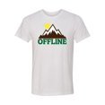 thumbnail image 1 of Offline Mountain Range Unisex Adult Short Sleeve T-shirt-White Triblend-large, 1 of 4
