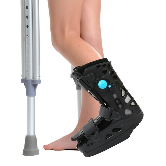 Offloading Walking Boot Inflatable Walker Fracture Boot for Heel or Ankle Pain Medical Short Air Cam Walker Brace for Sprained, Fracture, Plantar Fasciitis, Achilles Tendon Injury, Ulcerations