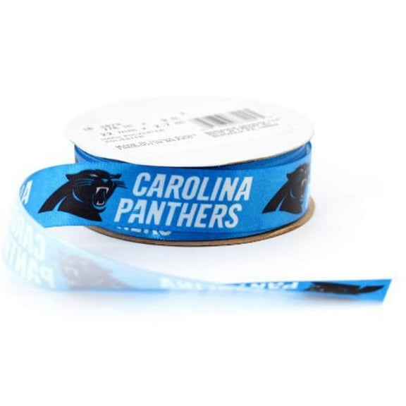 Offray 0.88" Carolina Panthers NFL Ribbon, 1 Each