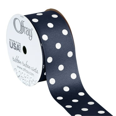 Offray 1.5" Grosgrain Polka Dot Ribbon, 9 Ft.