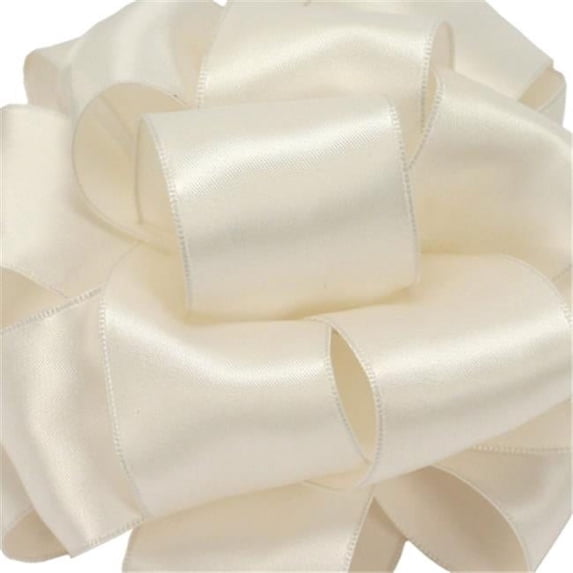 Offray 163146 2. 25 inch Wired Edge Contessa Ribbon - 25 Yards, Ivory - No. 16