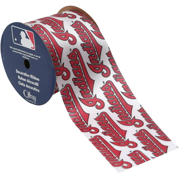 Offray 2.5" MLB Cleveland Indians Ribbon, 9 Feet, 1 Each