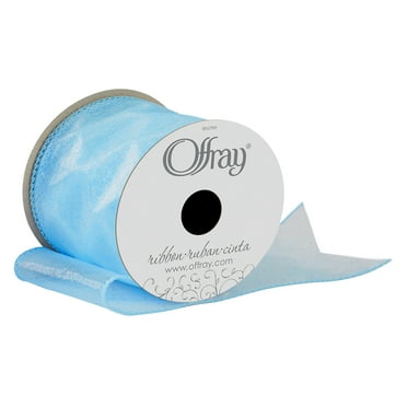 Offray 2.5" Wired Aqua Quest Ribbon, 1 Each