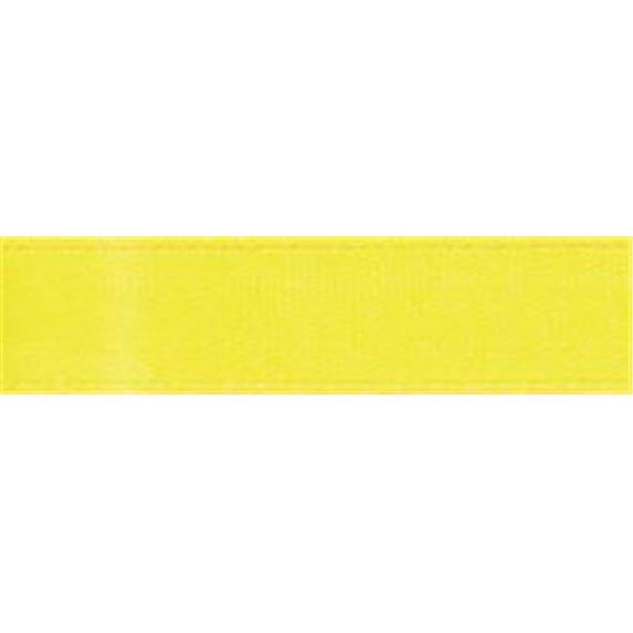 Offray 2203-640 Double Face Satin Ribbon 1- 8 in. Wide 30 Yards-Lemon