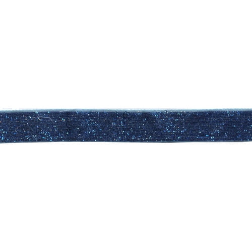 Offray 5/8" Metallic Velvet Trim-Aqua