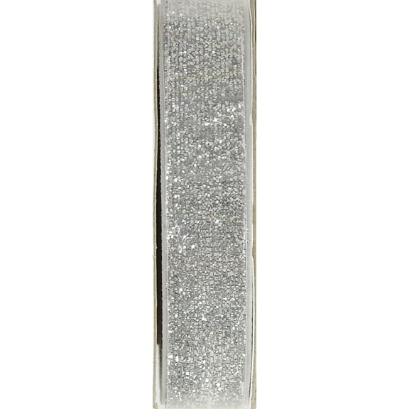 Offray 5/8" Velvet Trim-Silver