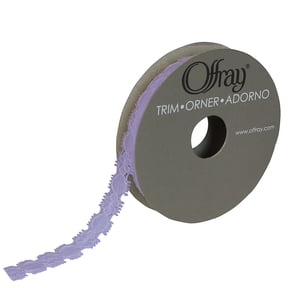 Offray 7/16" Light Purple Petite Lace Trim, 3 Yards, 1 Each