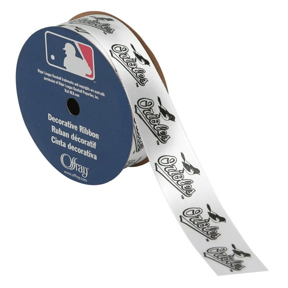 Offray 7/8"x9' Baltimore Orioles Single Face Satin Ribbon