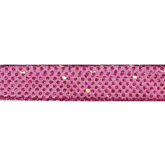 Offray 785797 0.63 in. Wired Edge Bolten Ribbon - 50 Yards, Hot Pink - No. 3