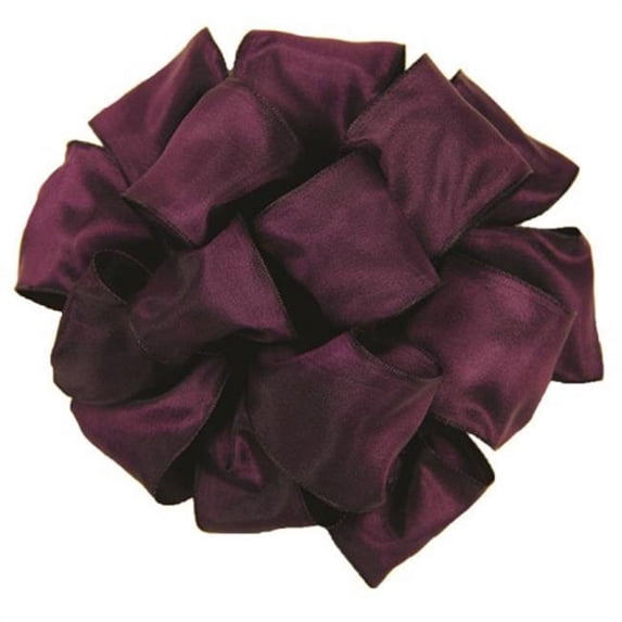 Offray 813629 1. 5 inch Wired Edge Gelato Ribbon - 25 Yards, Eggplant - No. 9