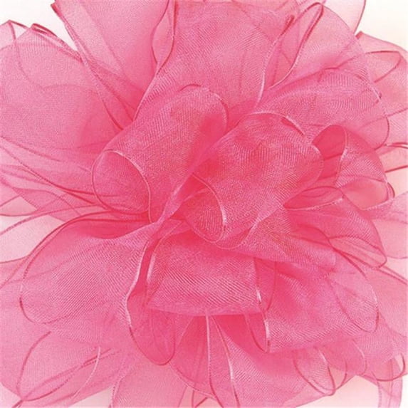 Offray 883264 0. 62 inch Wired Edge Encore Ribbon - 25 Yards, Pretty Pink - No. 3