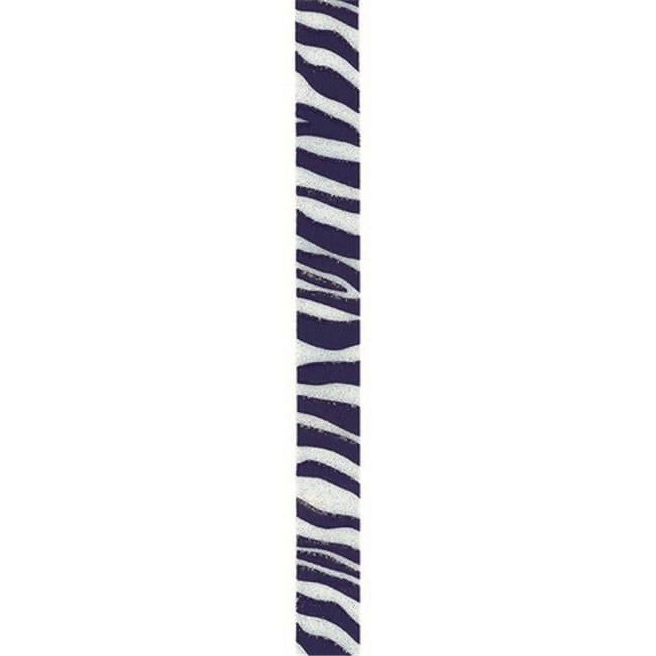 Offray 931194 0. 63 inch Zebra Crystal Ribbon - 25 Yards, Royal