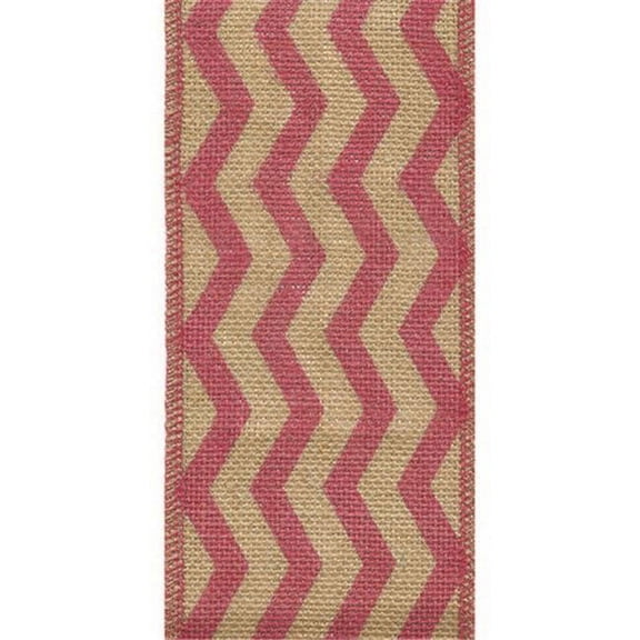 Offray 931606 2. 5 inch Burzag Wired Edge Pink Ribbon, 10 Yards - No.  40