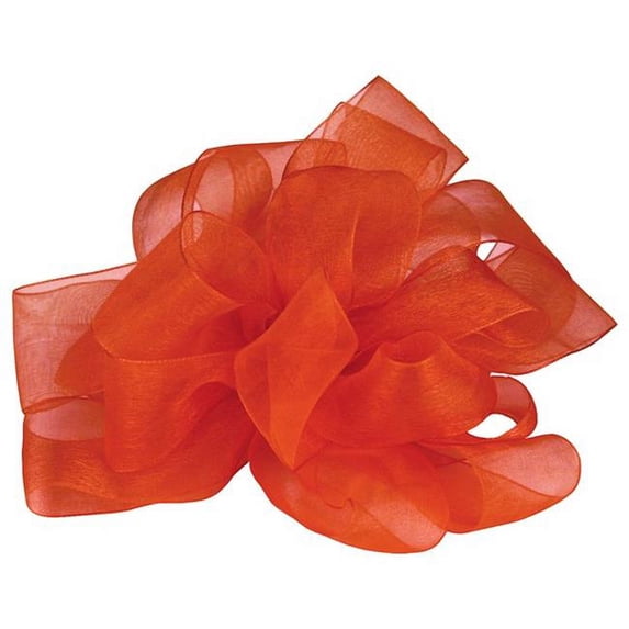 Offray 979044 0. 88 inch Simply Sheer Asiana Rust Ribbon, 100 Yards - No. 5