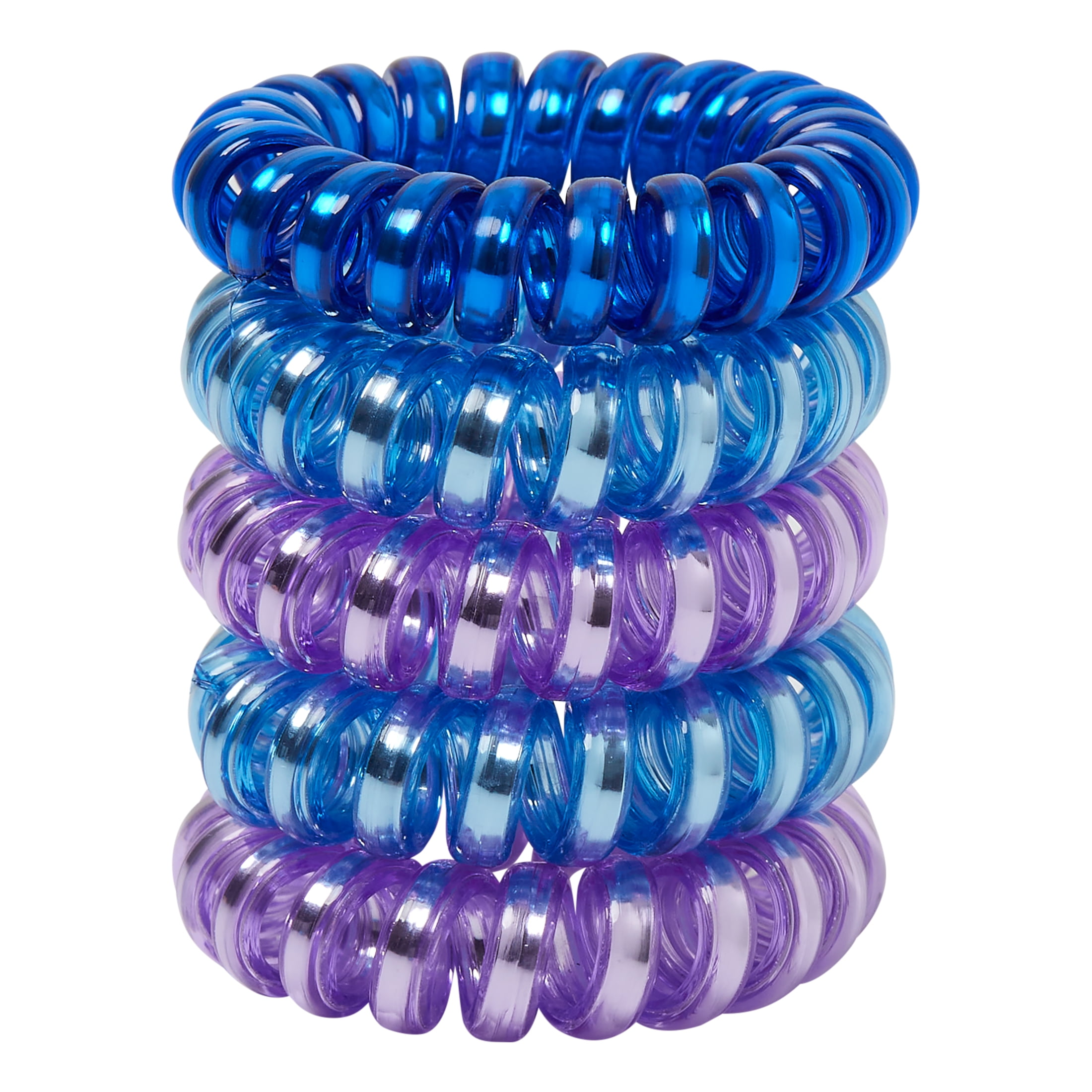 Offray Accessories, Mermaid Purple 1 1/2 inch Mini Coil Hair Ties are a
