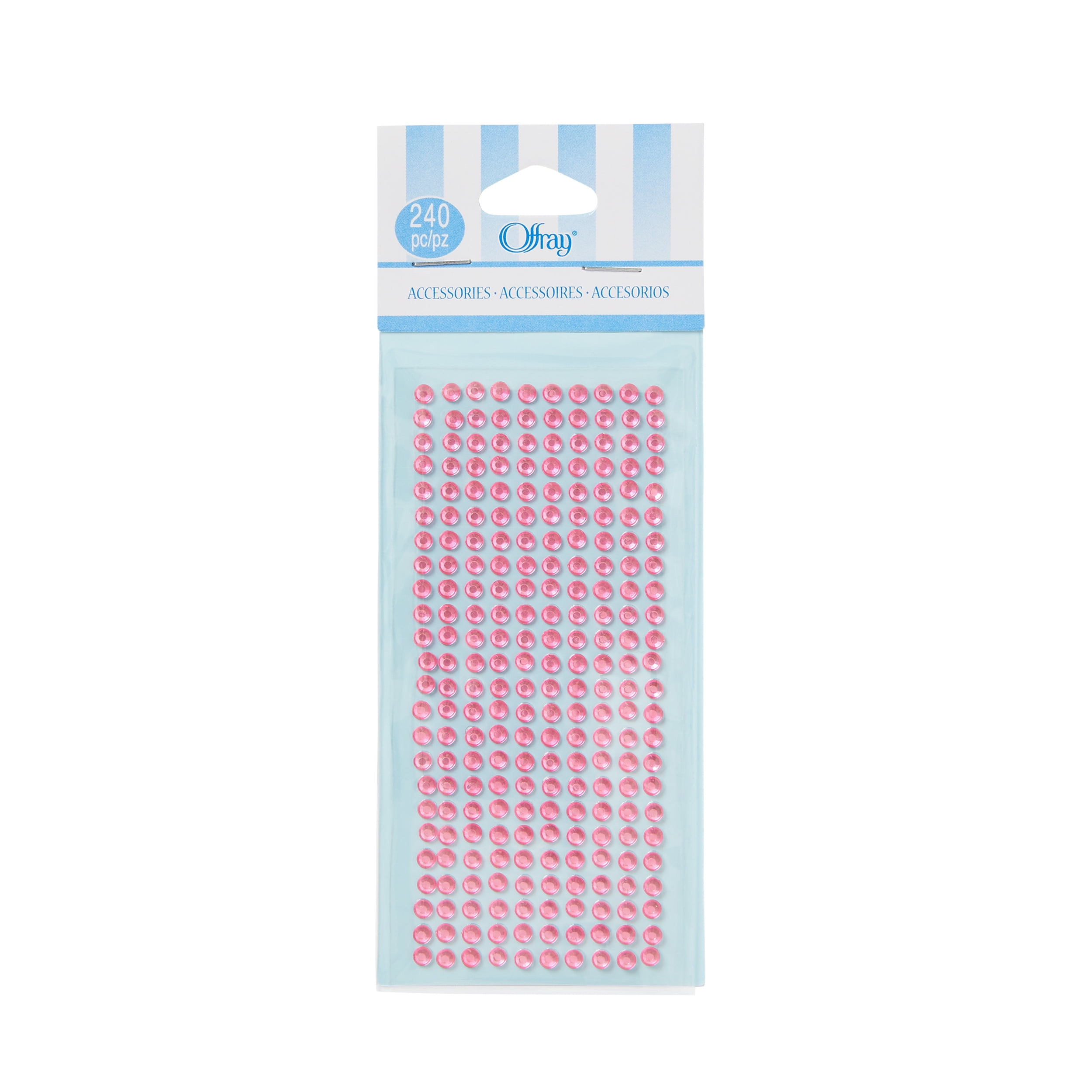 2 Pack Pink Floral Trim Rhinestone Stickers, Self Adhesive Diamond