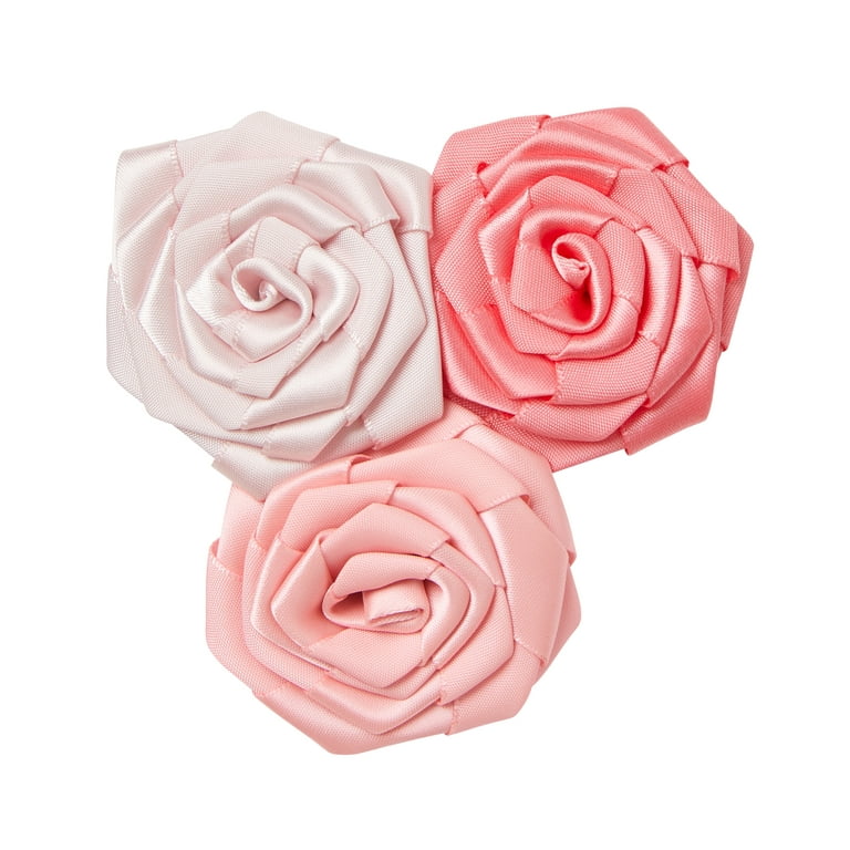 DIY Beautiful Satin Ribbon Rosette  Fabric flowers diy, Satin ribbon roses,  Ribbon embroidery