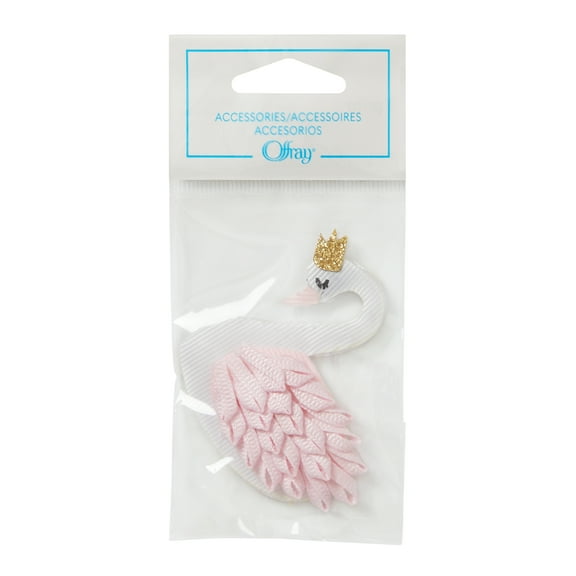 Offray Accessories, White 2 1/2 inch Ribbon Swan Sculpture will make a great addition to your sewing essentials, 1 Each