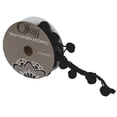 thumbnail image 1 of Offray Black Jumbo Pom Poms Ribbon, 1 Yd, 100% Nylon, 1 of 3