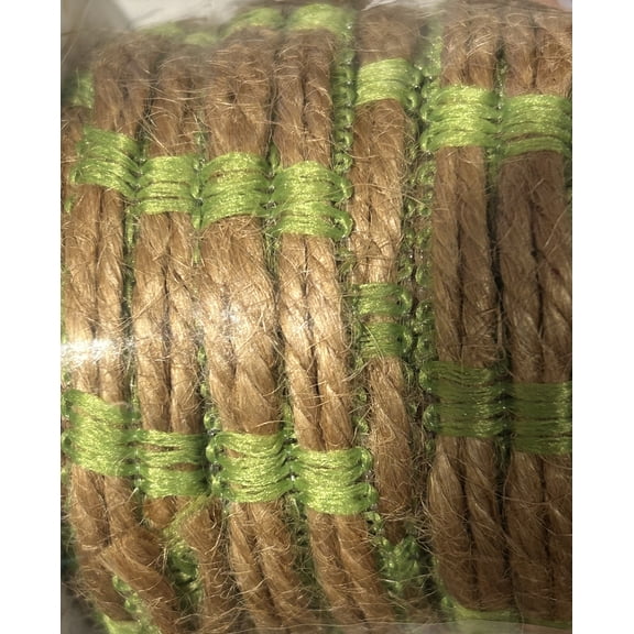 Offray Floral Knit Ribbon-Green Burlap