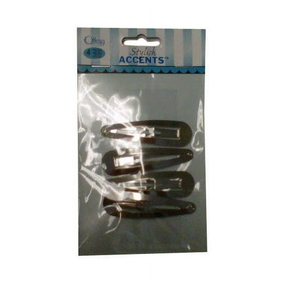 Offray Metal Silver Round Clip Accessory, 4 Piece
