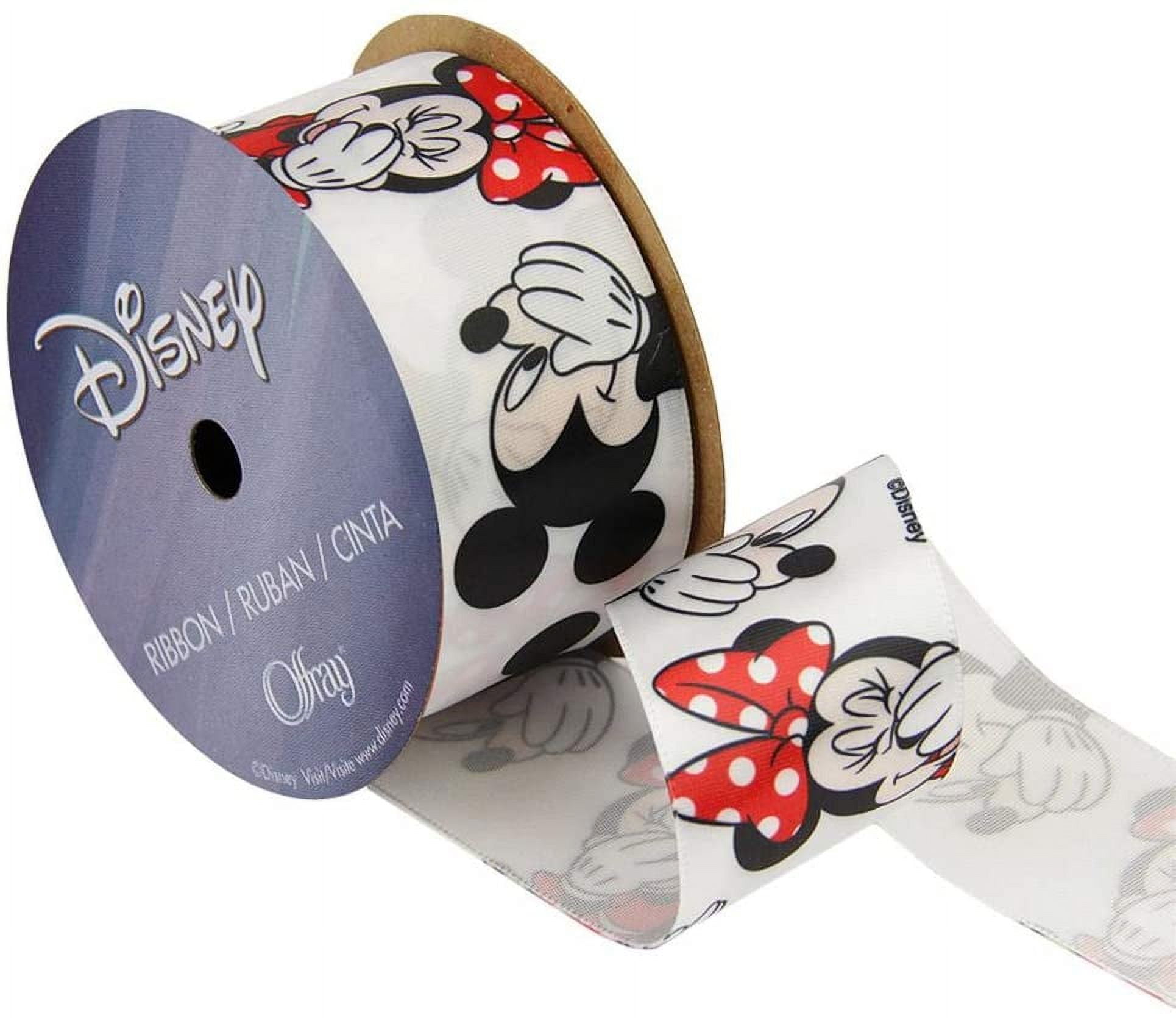 Offray Disney Minnie Mouse Craft Ribbon, 1 1/2 Inch wide 12 yards total 4  rolls