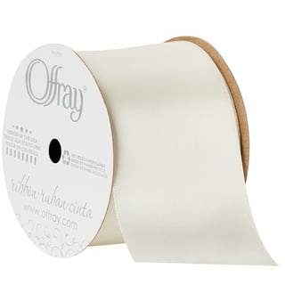 Oyster Dk Cream ( Col 135 ) Double Faced Satin Ribbon x 20 Metre Roll