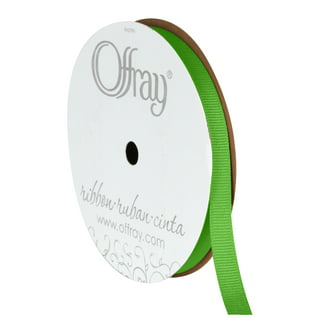 Offray Ribbon, Citrus Green 1 1/2 inch Wired Edge Sheer Polyester Ribbon, 9  feet 