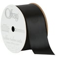 thumbnail image 1 of Offray Ribbon, Black 1 1/2 inch Single Face Satin Polyester Ribbon for Sewing, Crafts, and Gifting, 12 feet, 1 Each, 1 of 9