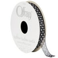 thumbnail image 1 of Offray Ribbon, Black 3/8 inch White Dots Sheer Ribbon, 15 feet, 1 of 8