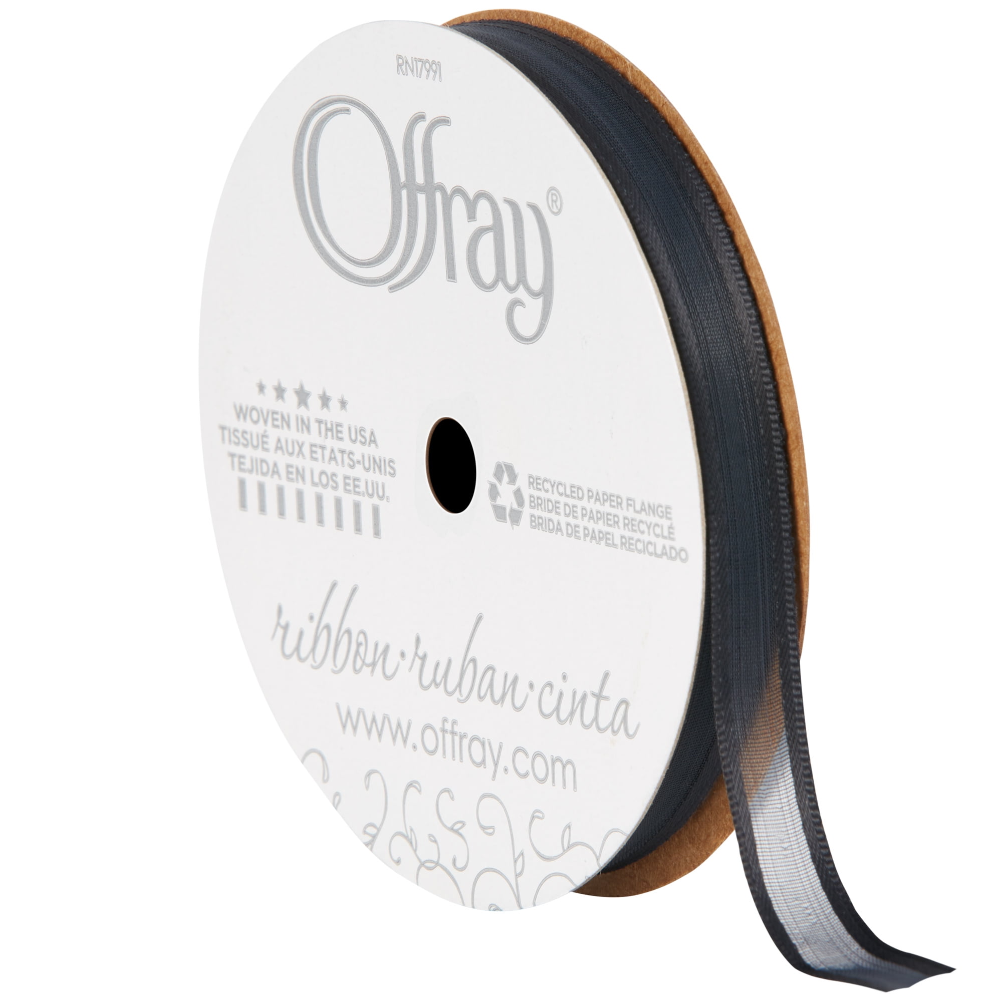 Offray 429792 1. 5 inch Simply Sheer Asiana Ribbon - 100 Yards, Chocolate - No. 9